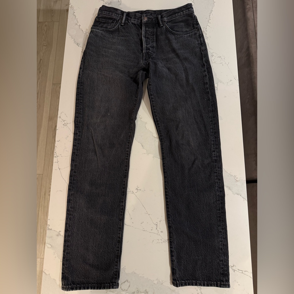 Acne Dark Gray Straight Jeans